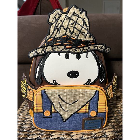 Loungefly Peanuts Snoopy Scarecrow Cosplay Mini Backpack - Picture 1 of 6